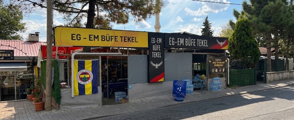 EG-EM Büfe Tekel dış cephesi ve tabelaları